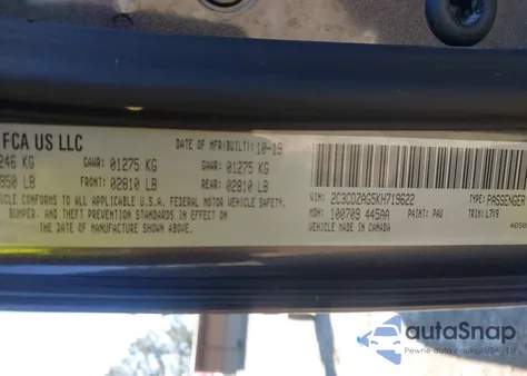 2019 Dodge Challenger Sxt z USA, uszkodzony, nr VIN 2C3CDZAG5KH719622